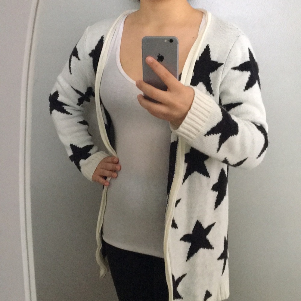 Black and White Star Cardigan